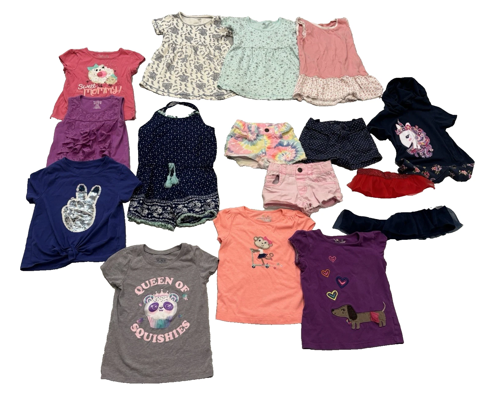 Girls Size 4T Mixed Summer Spring Clothing Lot 15PC