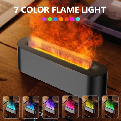 150ml USB Air Humidifier Timer Essential Oil Aroma Diffuser 7 Color 3D Flame USA
