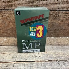 Supertape P6-30 MP 8mm Video Cassette 30 Min SP 60 Min LP - 3 Tapes Pack