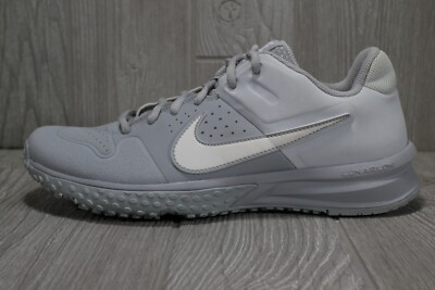 Nike Alpha Huarache Varsity Turf Sneaker Grey/White Shoes Mens 7.5 AO7957-004