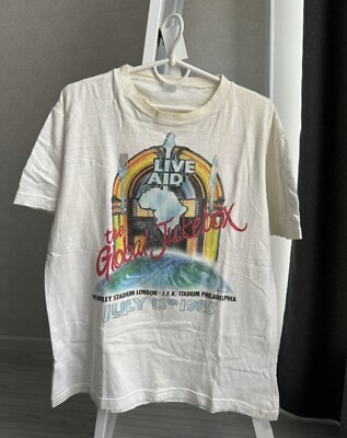 Vintage 1985 Live Aid Official Concert Tee