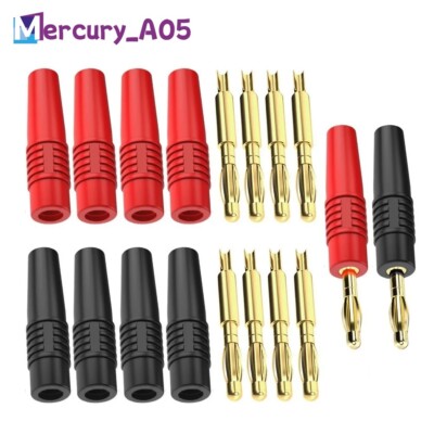 4mm Bananenstecker Stecker Gold plattiert Löttyp Adapter 8PCS für DIY