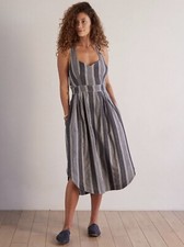 Anthropologie The Odells Dress Size Small V-Neck Crisscross EUC Midi