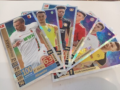 Match Attax 2018-2019 Extra - Alle 6 XL - Club 100 Karten