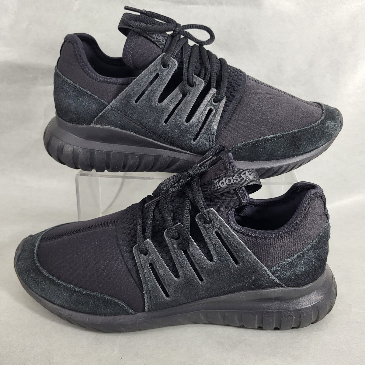 Adidas Mens Size 8.5 Tubular Radial Black Running Shoe Training Fitness S80115 eBay