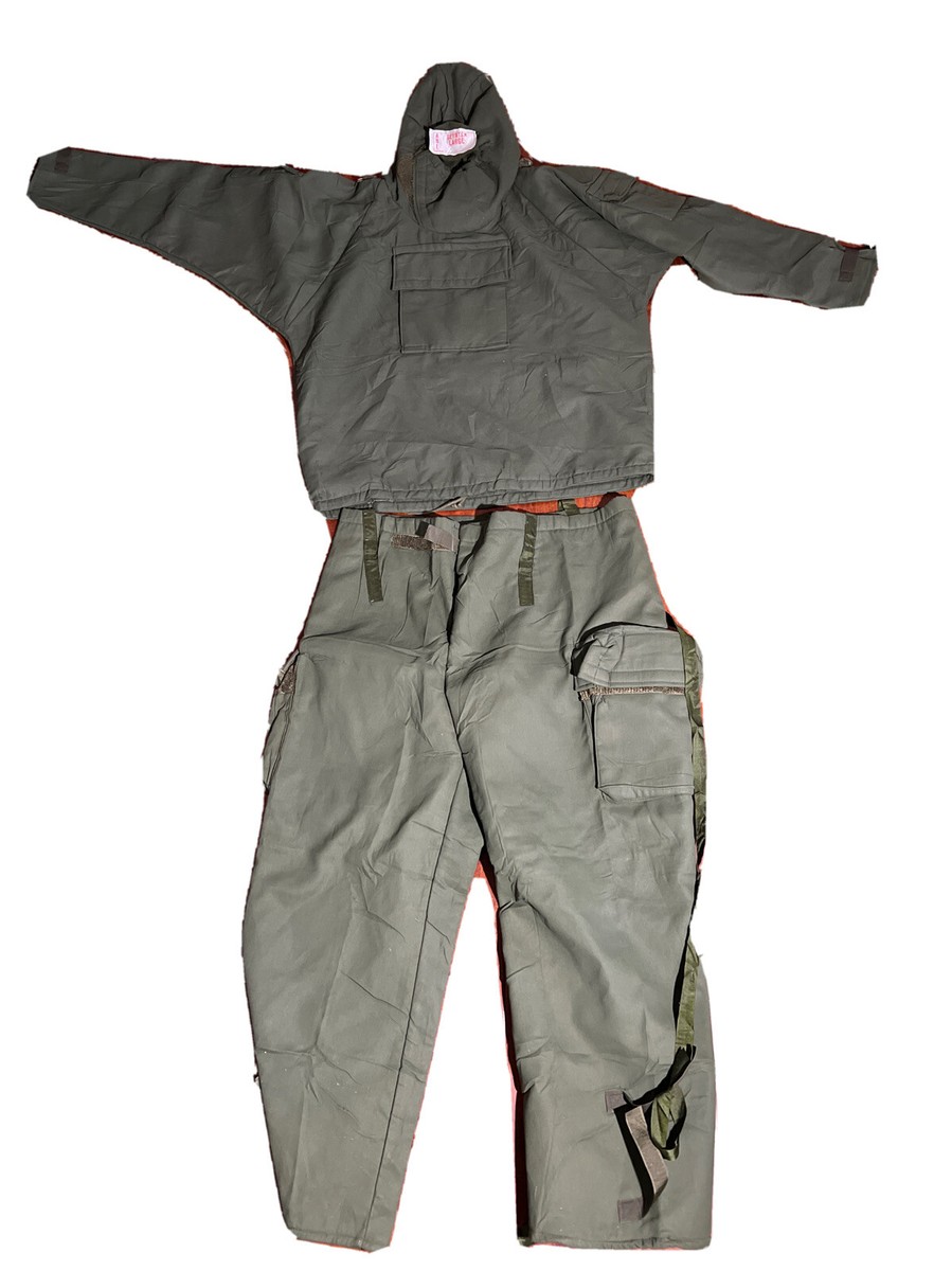 Vintage Dutch Military Field Jacket & Pants Suit Green Seyntex