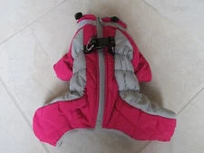 NEW AOFITEE Dog Winter Coat Jacket, Windproof Size XS Hot Pink/Grey