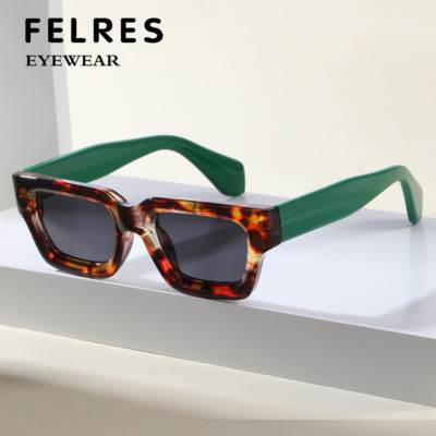 Thick Frame Square Sunglasses Men Women 90s Retro Shades Small Face Sun Glasses