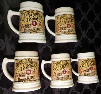 Gebrüder Maisel's 1x Treue Bierkrug Brauerei Bayreuth 1981  82 83 84 86 88