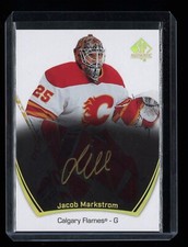Jacob Markstrom 2021-22 SP Authentic #11 Black Autographs Gold Auto!
