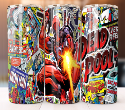 Dead Pool Movie Cartoon Inspired Tumbler 20oz Cup Mug Stainless