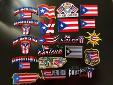 Puerto Rico Flag / Conga / Salsa Embroidered Patches iron-on