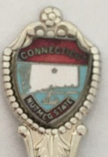 Vintage Souvenir Spoon US Collectible Connecticut Nutmeg State