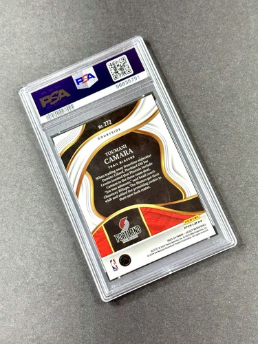 2023 Select TOUMANI CAMARA Rookie Cosmic Prizm Courtside RC PSA 10 GEM MT- POP 5 - Picture 6 of 6