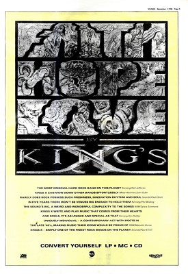 NPBK20 WERBUNG 15X11 KING'S X : FAITH HOPE & GLORY ALBUM