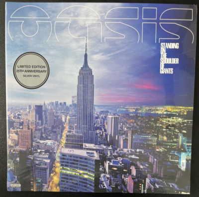 OASIS STANDING ON THE SHOULDERS OF GIANTS SILVER VINYL LP LIMITED