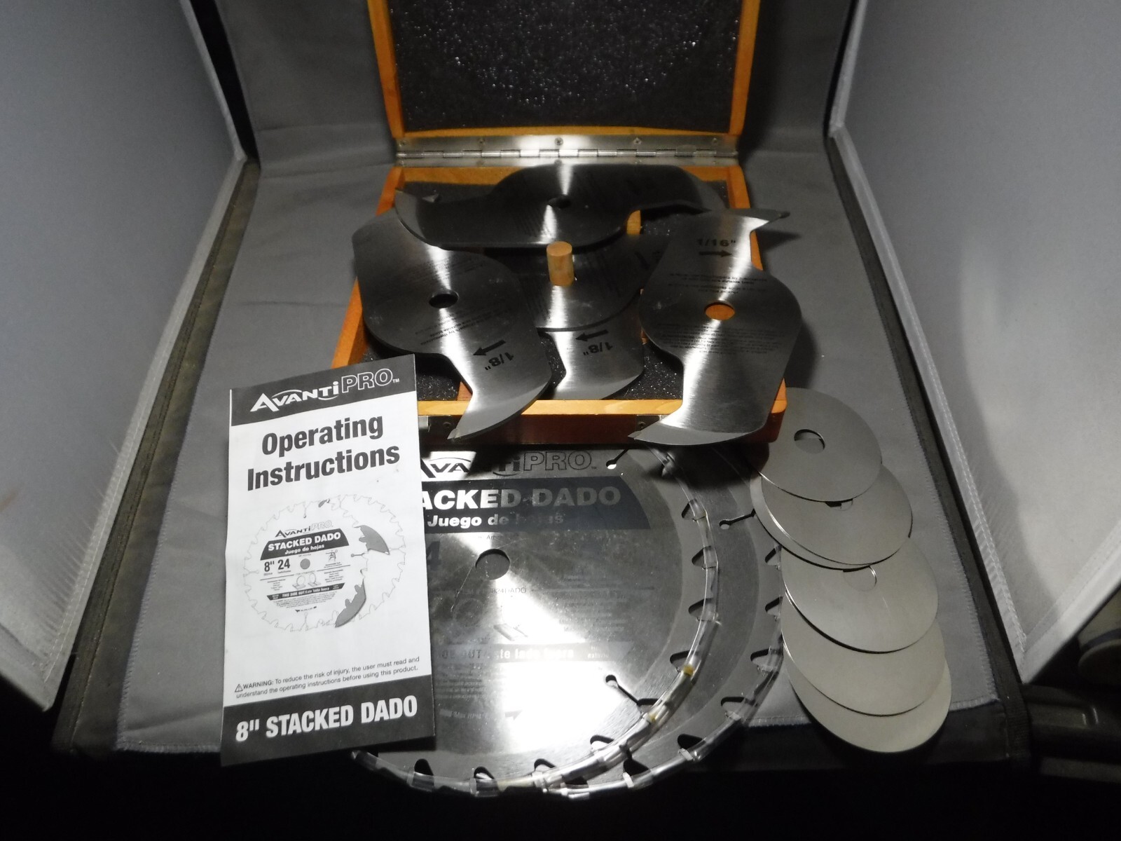 Avanti PRO 8" Stacked DADO Set w/Box and Instructions FREE SHIPPING