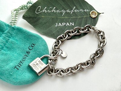 Tiffany & Co. 1837 Padlock Lock Bracelet Sterling Silver 925 With