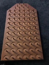 Vintage VTG Wooden Thread Holder 69 Spools Rack Sewing 