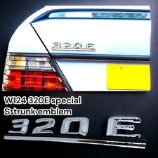 F&uuml;r Mercedes W124 320E Emblem Hinten Kofferraum Boot Abzeichen Chrom Ref :