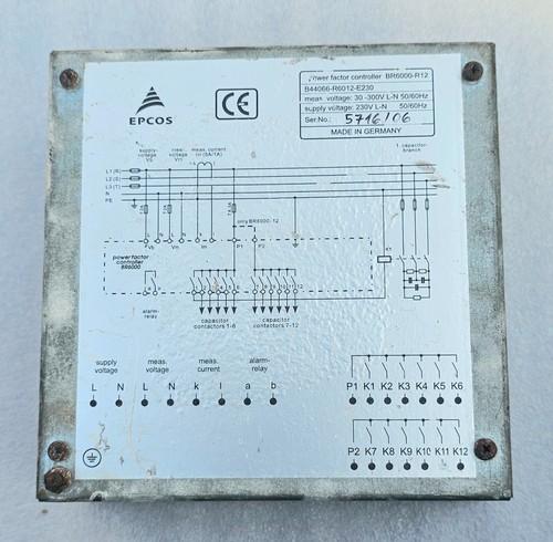 EPCOS BR 6000 INDUSTRIAL Controlador de Factor de Potencia MODELO BR6000-R12 - ALEMANIA - Imagen 4 de 6