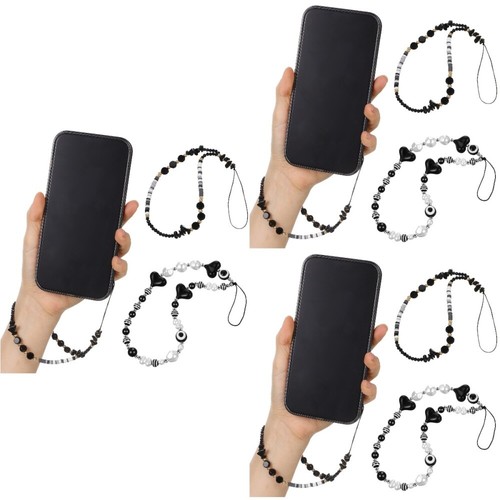3 Pieces Handy Kette Lanyard Mit Perlen Schlüsselband Aus Kristallperlen - Zdjęcie 7 z 12