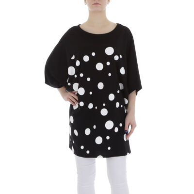 Damen Stretch Tunika 9824 Ital-design In Schwarz