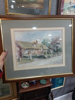 Emrys Williams Aquarell British House Scenery