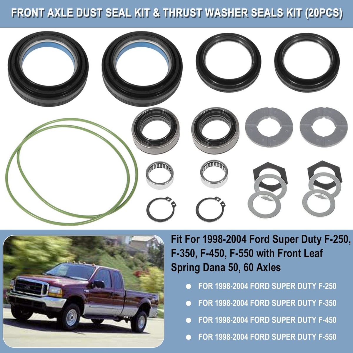 HUB VACUUM SEAL KIT FORD SUPER DUTY F250 F350 DANA 50 60 FRONT 2003 4X4