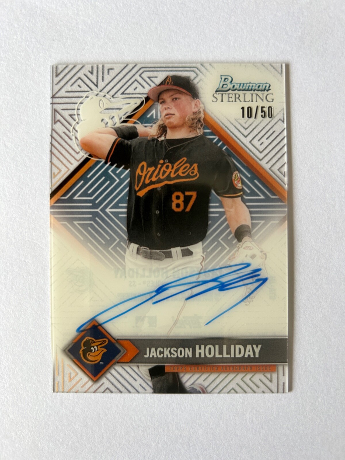 JACKSON HOLLIDAY AUTOGRAPHED BASEBALL CARD