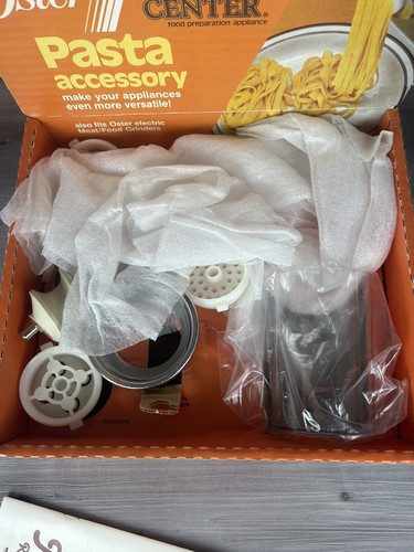 Vintage Oster Kitchen Center Pasta Accessory Kit 939-65 Complete In Box NOB - Picture 5 of 8