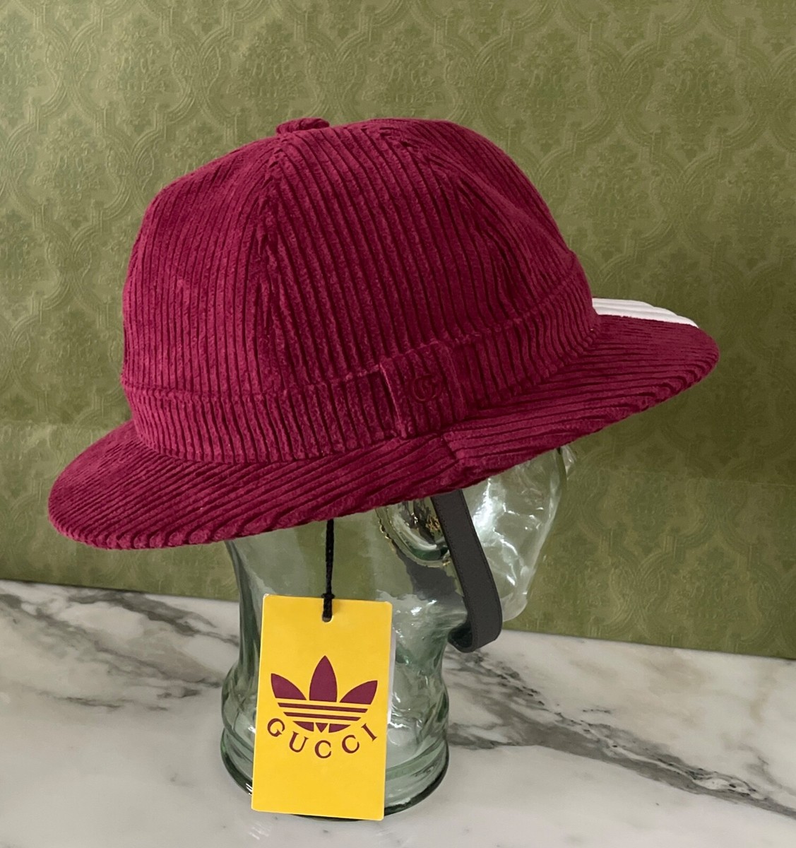 Gucci + Adidas GG Foldable Corduroy Golf Hat 'red' | eBay