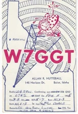 QSL  1965 Boise Idaho  radio card