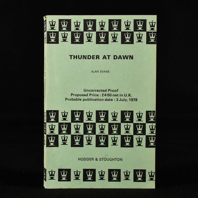 1978 Thunder at Dawn by Alan Evans Uncorrected Proof Copy