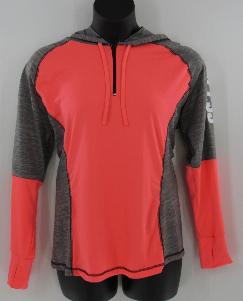 Plus Women Black, Gray Neon Orange Hoodie Pullover Fearless Sweatshirt  Size 2X