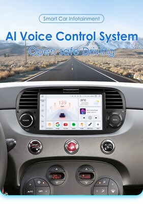 Android 14 Car Stereo Radio For FIAT 500 2007-2015  CarPlay 2+32GB WIFI GPS Navi