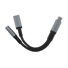 USB-C to 3.5mm Audio 2-in-1 with Hi-Res 32bit/384kHz PD 60W Fast Charging