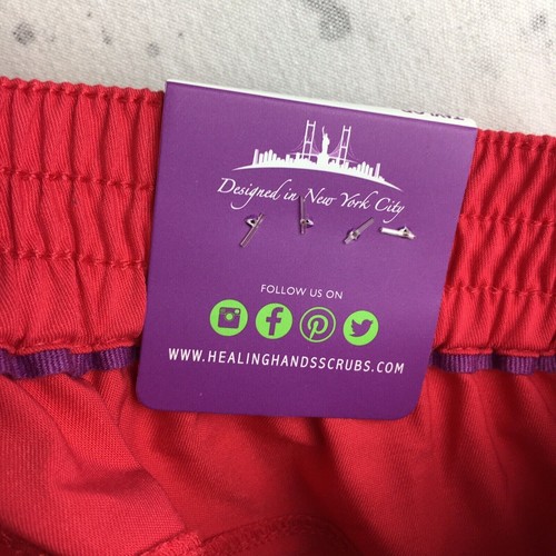 NEW Purple Label Scrubs SWmns XS by Healing Hands Taylor Pant #9095 Pink NWT - Picture 3 of 11