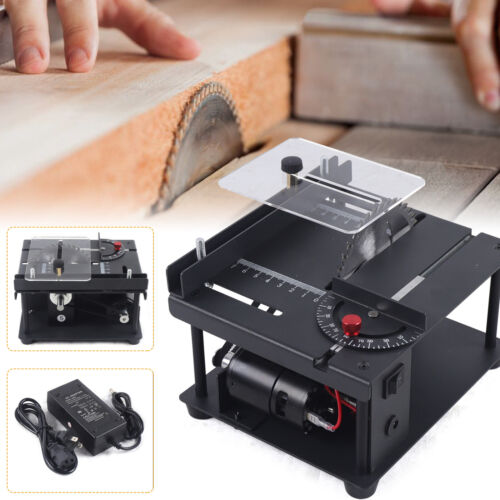 Mini Table Saw Set Woodworking Hobby Model Cutting Bench Saw Household DIY Black - Afbeelding 1 van 14