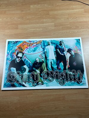 VINTAGE 1999 LIMP BIZKIT POSTER ON CARDBOARD #6185 FUNKY 34x23