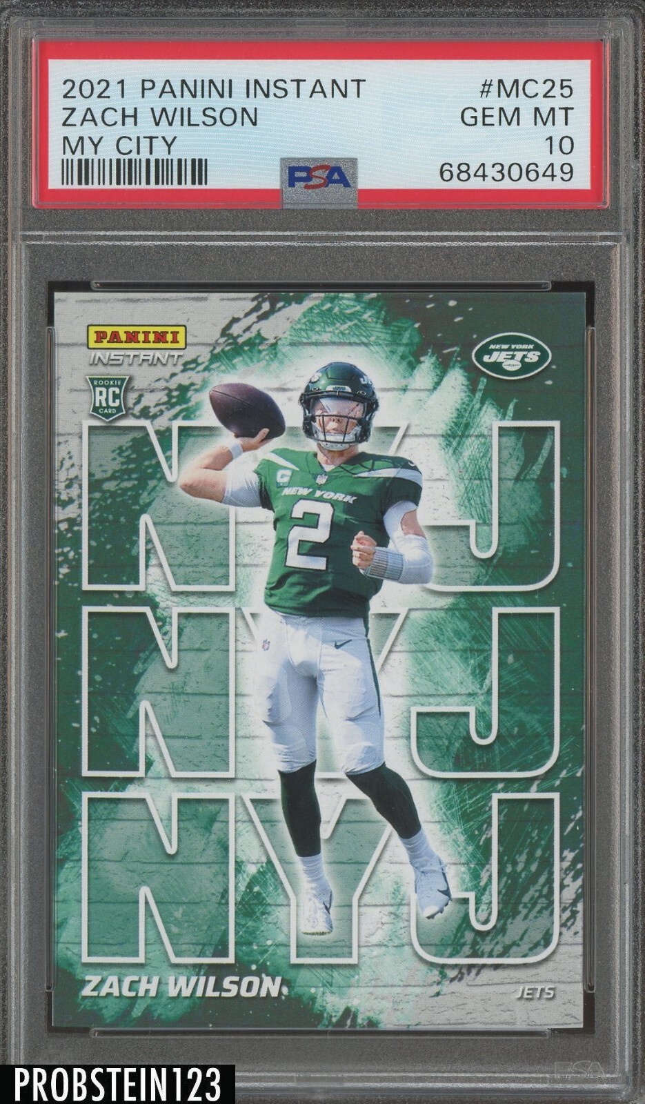 Zach Wilson Panini Instant My City #MC25 Base