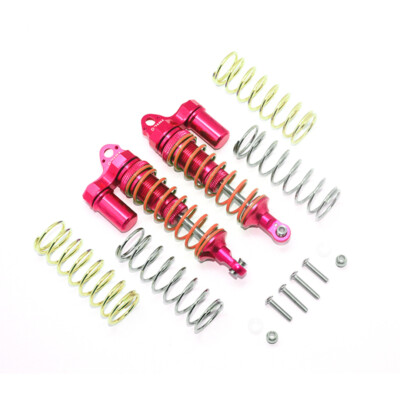 GPM Alum Front Adjustable L-Shape Piggy Back Shocks 87mm Red : Rustler 4x4 VXL