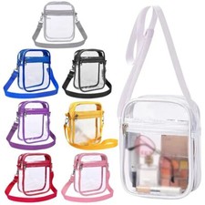 Clear Crossbody Bag Stadium Approved Clear Purse Bag for Concerts Sports Events
