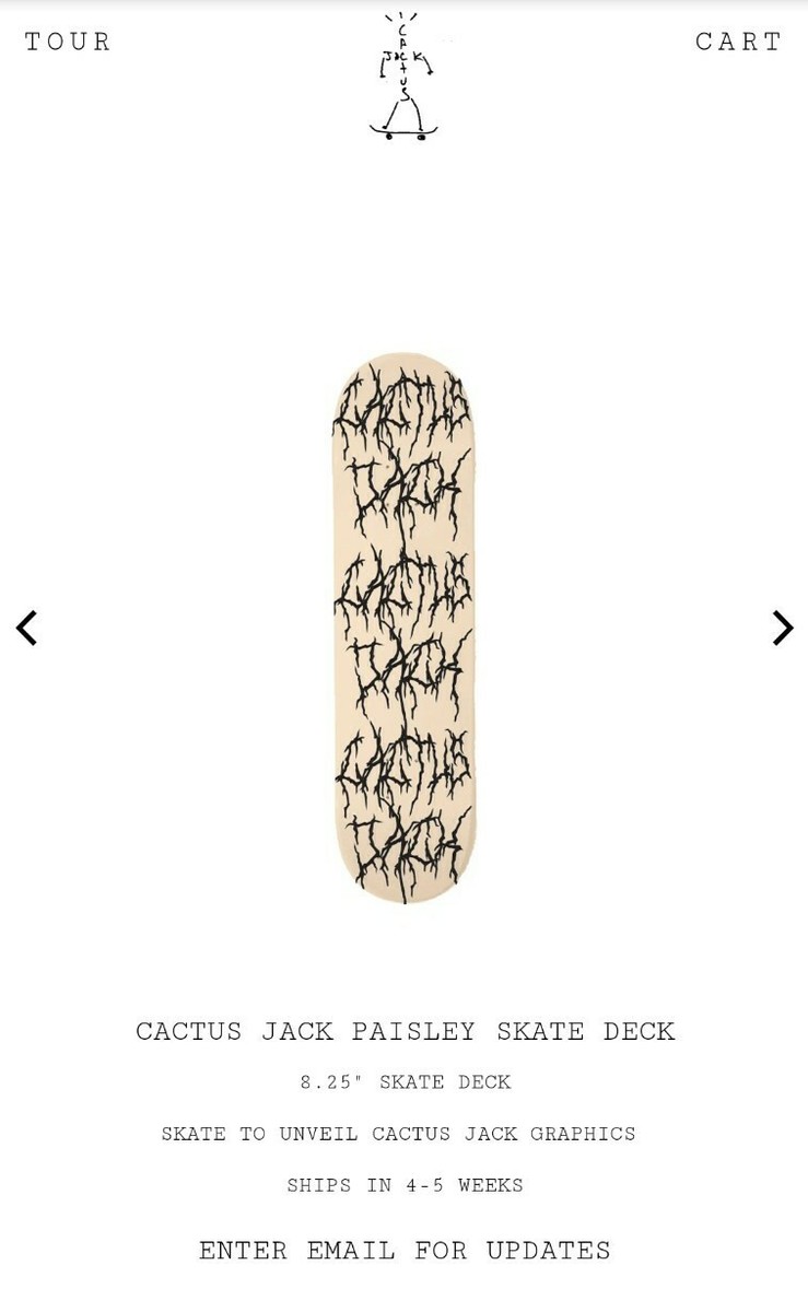 Cactus Jack Travis Scott Paisley Skate Deck IN HAND Skateboard | eBay 