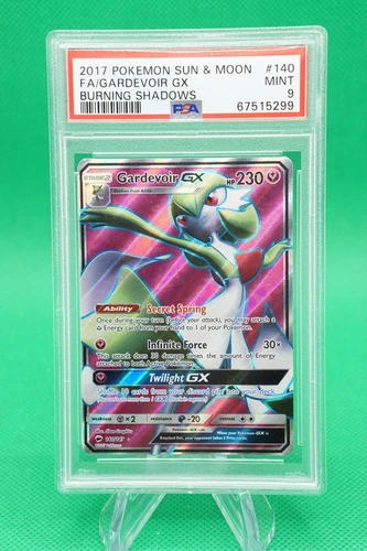 2017 Pokemon Sun and Moon Burning Shadows Full Art #140 Gardevoir GX PSA 9 ES6