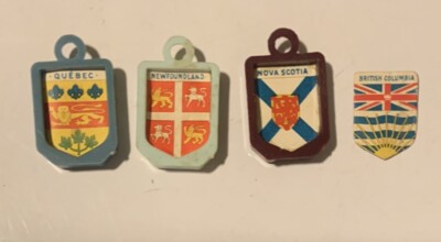 Vintage Lot Country Emblem Frame  Cracker Jack Gumball Charm  Prize Premium Toy