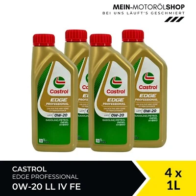 Castrol Edge Professional LL IV FE 0W-20 VW 509 00/508 00 4x1 Liter = 4 Liter