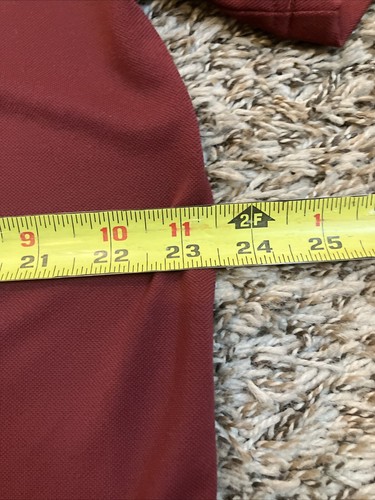 Amazon Essentials Polo Shirt Mens Large Burgundy Red Golf Performance Quick Dry - Picture 11 of 13