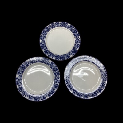 REED & BARTON WINTEROSE COBALT SALAD PLATE 8 1/4'' -SET OF 3
