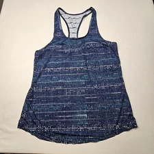 Zyia Active Racerback Tank Top Womens Size Small Teal Striped